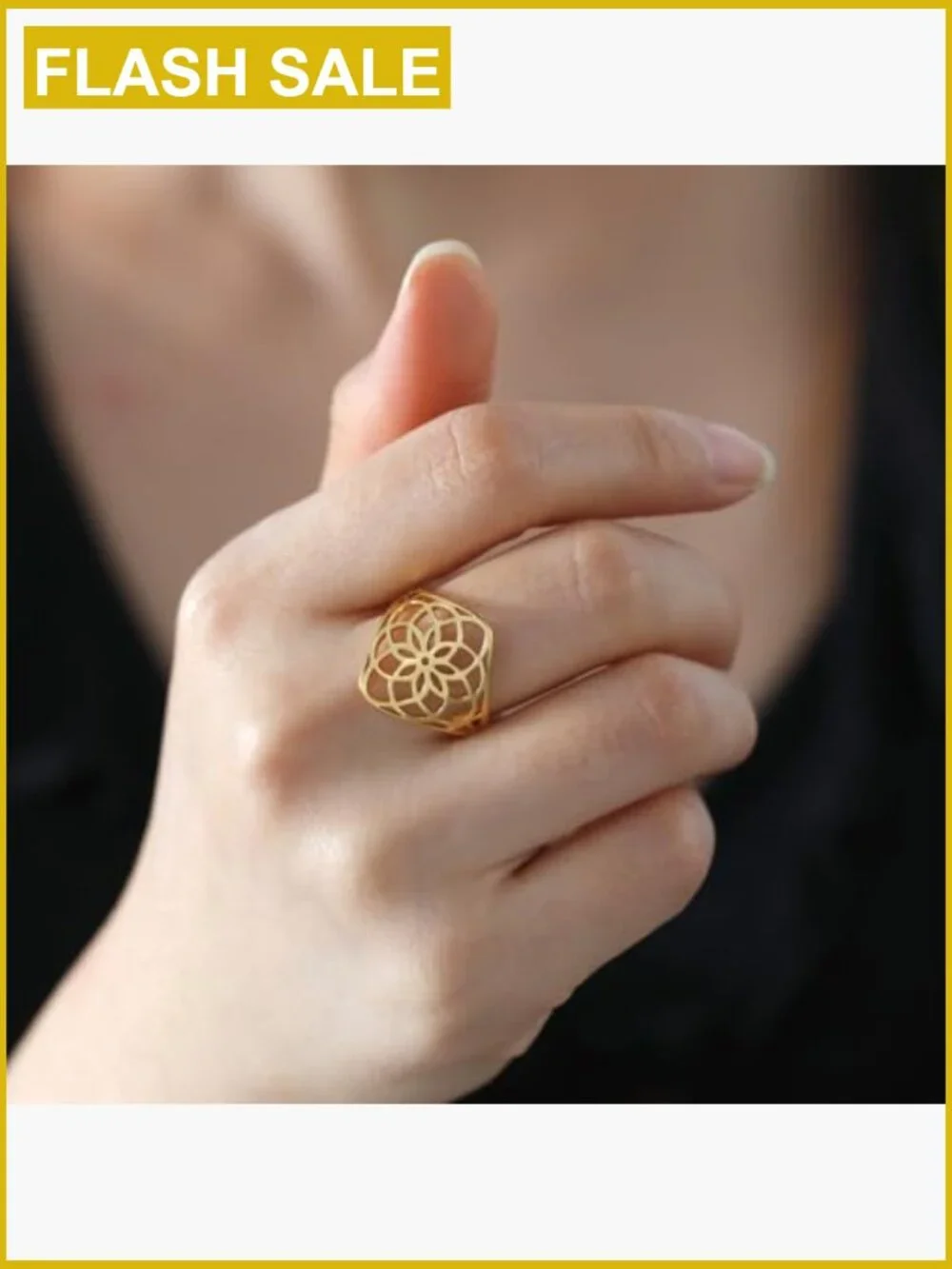 Stainless Steel Wedding Band Ring - Women's Filigree Bohemian Ring